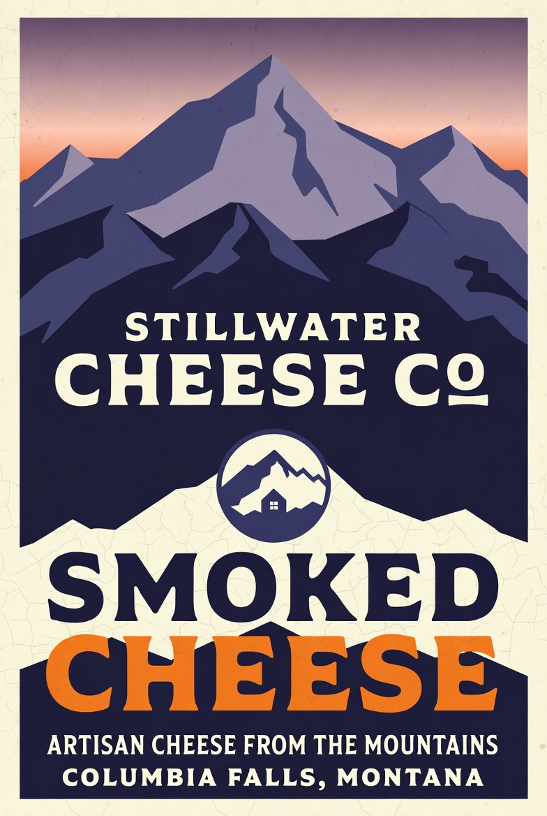 Stillwater Cheese Co Smoked Cheese - Artisan Cheese from the Mountains, Columbia Falls, Montana